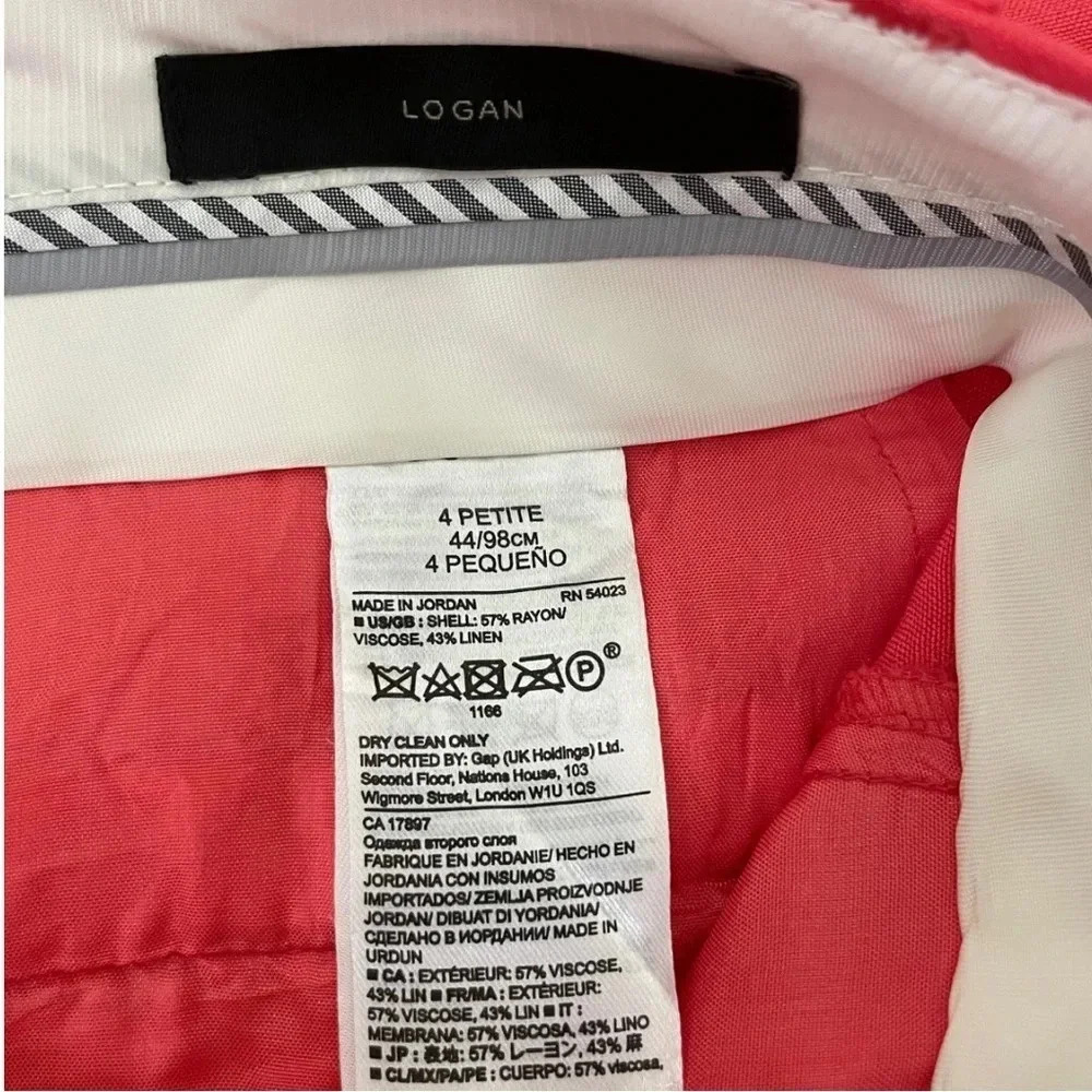 Banana Republic Petite Vibrant Pink Cropped Pants, Size 4P - Picture 4 of 6